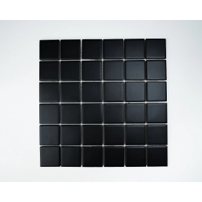 2X2 BLACK SQUARE MATTE PORCELAIN MOSAIC - porcelain tile